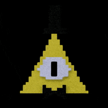 a pixel art of bill cipher 's eye