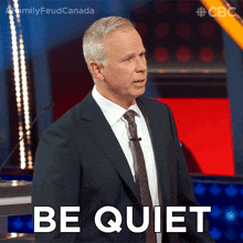 Be Quiet Gerry Dee GIF - Be Quiet Gerry Dee Family Feud Canada GIFs
