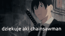 Dziekuje Aki Chainsawman Aki GIF - Dziekuje Aki Chainsawman Aki Chainsaw Man GIFs
