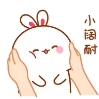 a cartoon rabbit with bunny ears and a pink nose