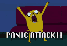 Panic Attack Panic Attack GIF - Adventure Time Jake Jake The Dog GIFs