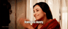 Namaste Aunty GIF - Namaste Namasteaunty Aunty GIFs