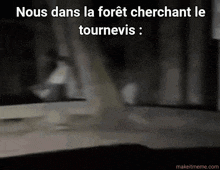 a black and white photo of a tornado with the caption nous dans la foret cherchent le tournevis