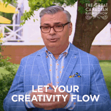 Let Your Creativity Flow Bruno Feldeisen GIF - Let Your Creativity Flow Bruno Feldeisen The Great Canadian Baking Show GIFs