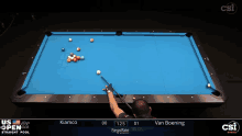 a pool game is being played at the usa pro open