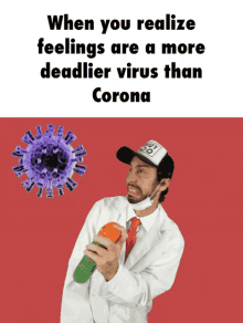Coronavirus Disinfect GIF - Coronavirus Disinfect When You Realize Feelings Are A More Deadlier Virus Than Corona GIFs