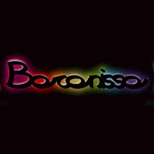 a rainbow colored background with the word borotisso