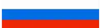 a red , white and blue flag with the word russia on it .