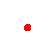 a pixel art of a red circle with a white background .