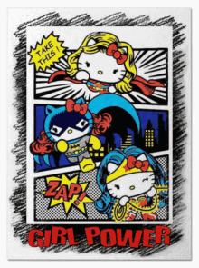 Hello Kitty Girl Power GIF - Hello Kitty Girl Power Comics GIFs