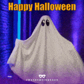 Halloween Person-dressed-in-sheet GIF - Halloween Person-dressed-in-sheet Ghostly-character-dancing GIFs