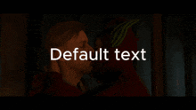 a screenshot of a video game shows a man and woman kissing with the text default text above them