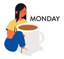 mondays monday feels morning coffee early