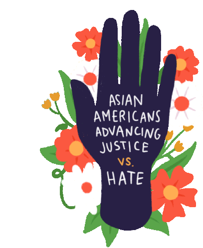 Asian Americans Advancing Justice Vs Hate Stop Hate Sticker - Asian Americans Advancing Justice Vs Hate Stop Hate Equality Stickers