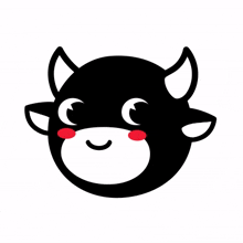 black cow red cheeks profile cool
