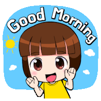 Girl Cute Sticker - Girl Cute Good Morning Stickers