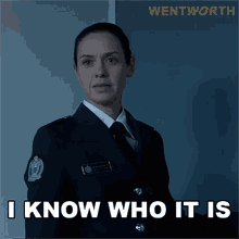 I Know Who It Is Vera Bennett GIF - I Know Who It Is Vera Bennett Wentworth GIFs