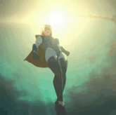 a cartoon of a woman in a superhero outfit