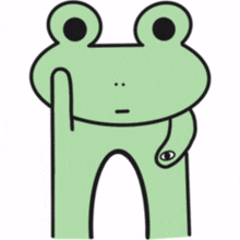 frog glasses green doodle raisehands