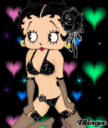 Betty Boop Pose GIF - Betty Boop Pose Black Lingerie GIFs