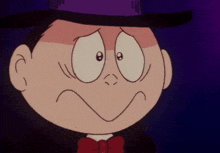 a cartoon character wearing a top hat and bow tie