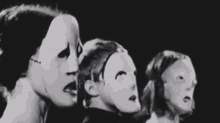 Creepy Mask Children. ;; GIF