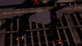 a video game character with red hair is sitting in a car