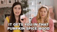 It Gets You In That Pumpkin Spice Mood Marissa Rachel GIF - It Gets You In That Pumpkin Spice Mood Marissa Rachel Halloween GIFs