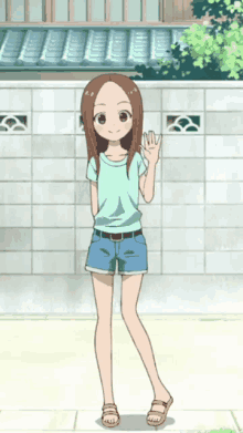 Anime Anime Wave GIF - Anime Anime Wave Takagi San GIFs
