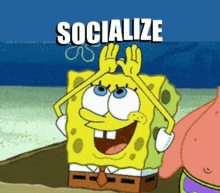 Newt Spongebob GIF - Newt Spongebob Socialize GIFs