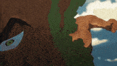 a cartoon drawing of a tree trunk with a person 's hand sticking out of it