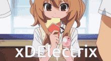 a picture of a girl with the word xdelectix on the bottom
