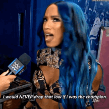 Sasha Banks I Would Never Drop That Low If I Was The Champion GIF