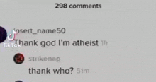 a screenshot of a facebook page with 298 comments on it