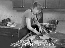 Too Many Dishes Throw Out GIF
