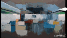 a painting is made in animatica and is being painted