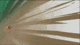 a cartoon of a person flying through the air with a green background