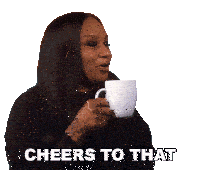 Cheers To That Jackie Christie Sticker - Cheers To That Jackie Christie Basketball Wives Stickers