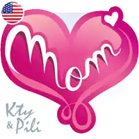 a heart with the word mom written on it