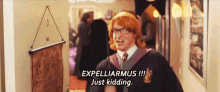 Norman Expelliarmus Just Kidding GIF - Norman Expelliarmus Just Kidding Yes Man GIFs