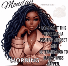 a monday morning greeting with a woman with dreadlocks