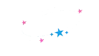 the word soter is written in pink and blue letters