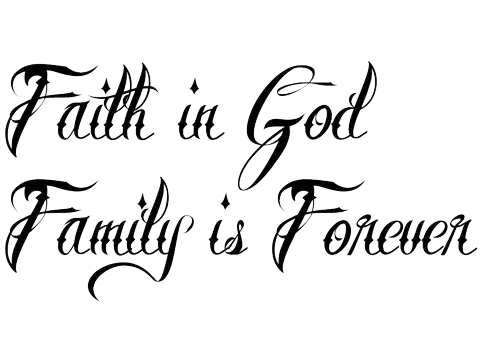 Faith In God Family Is Forever Sticker - Faith In God Family Is Forever Faith Stickers