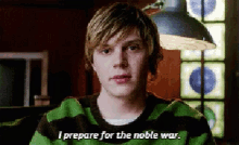 I Prepare For The Noble War GIF - Evan Peters American Horror Story Noble War GIFs