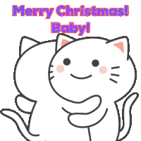 Merry Christmas Merry Christmas Love Sticker - Merry Christmas Merry Christmas Love Cartoon Cats Stickers
