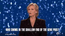 Who Swims In The Shallow End Of The Gene Pool Jane Lynch GIF - Who Swims In The Shallow End Of The Gene Pool Jane Lynch Weakest Link GIFs