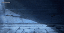 a painting of a brick wall with illusive soul written on the bottom right