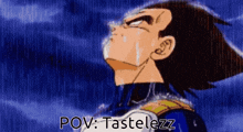 a cartoon of a man with the words pov tastelezz on the bottom