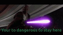 Your Too Dangerous To Stay Here Mace Windu GIF - Your Too Dangerous To Stay Here Mace Windu GIFs