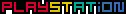 the word playstation is written in red , yellow , blue , and white on a black background .